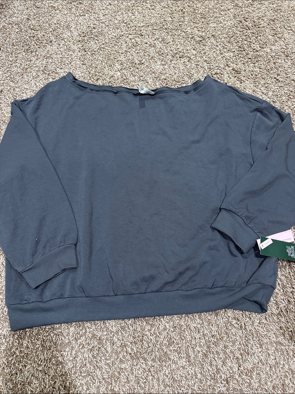 wild fable Slate Gray Scoop Neck Pullover Sweatshirt